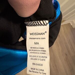 Musical theatre costume, one piece , blue sequence